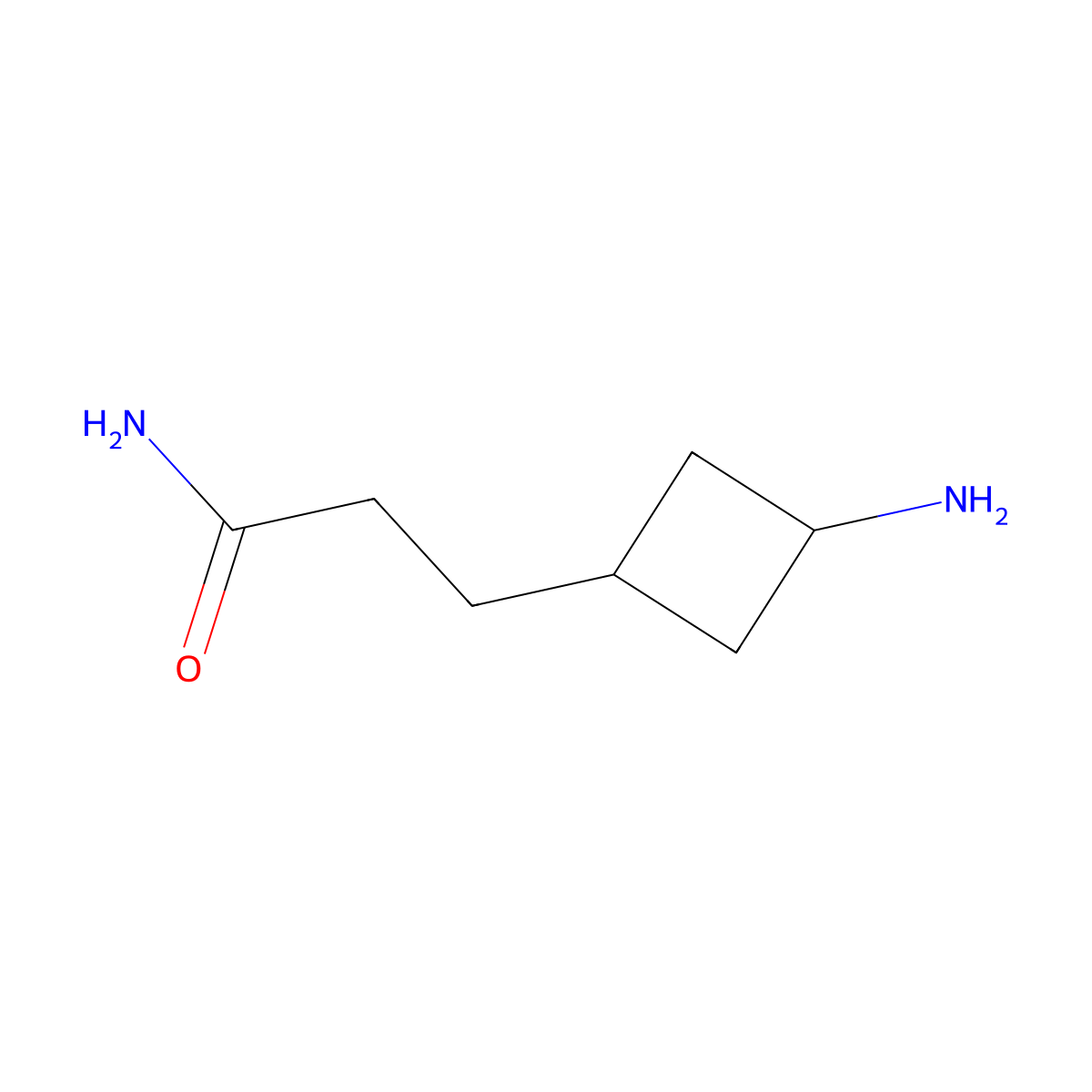 3-(3-Aminocyclobutyl)propanamide molecular structure, CAS 2742660-98-4