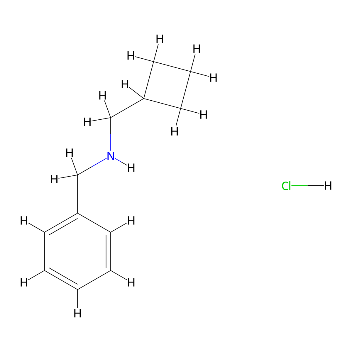 Benzyl(cyclobutylmethyl)aminehydrochloride molecular structure, CAS 2742661-02-3