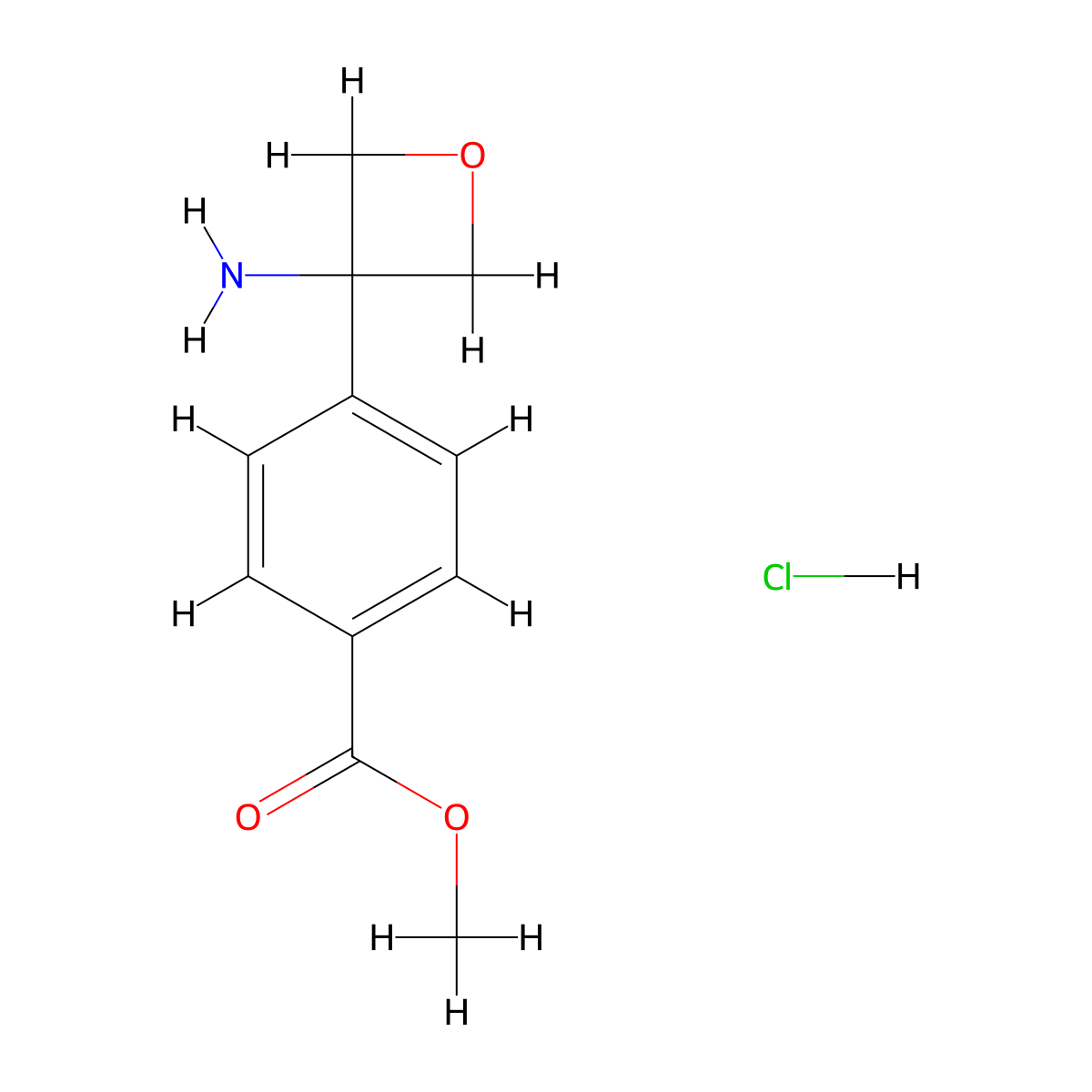 Methyl4-(3-aminooxetan-3-yl)benzoatehydrochloride molecular structure, CAS 2742661-03-4
