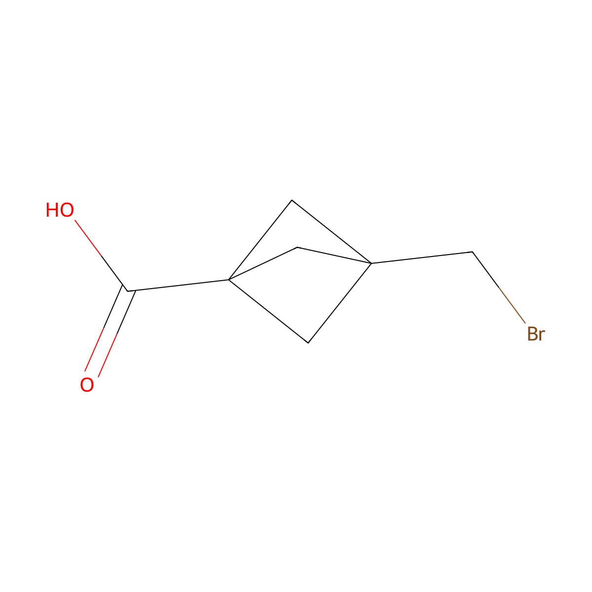 3-(Bromomethyl)bicyclo[1.1.1]pentane-1-carboxylic acid molecular structure, CAS 2742661-04-5