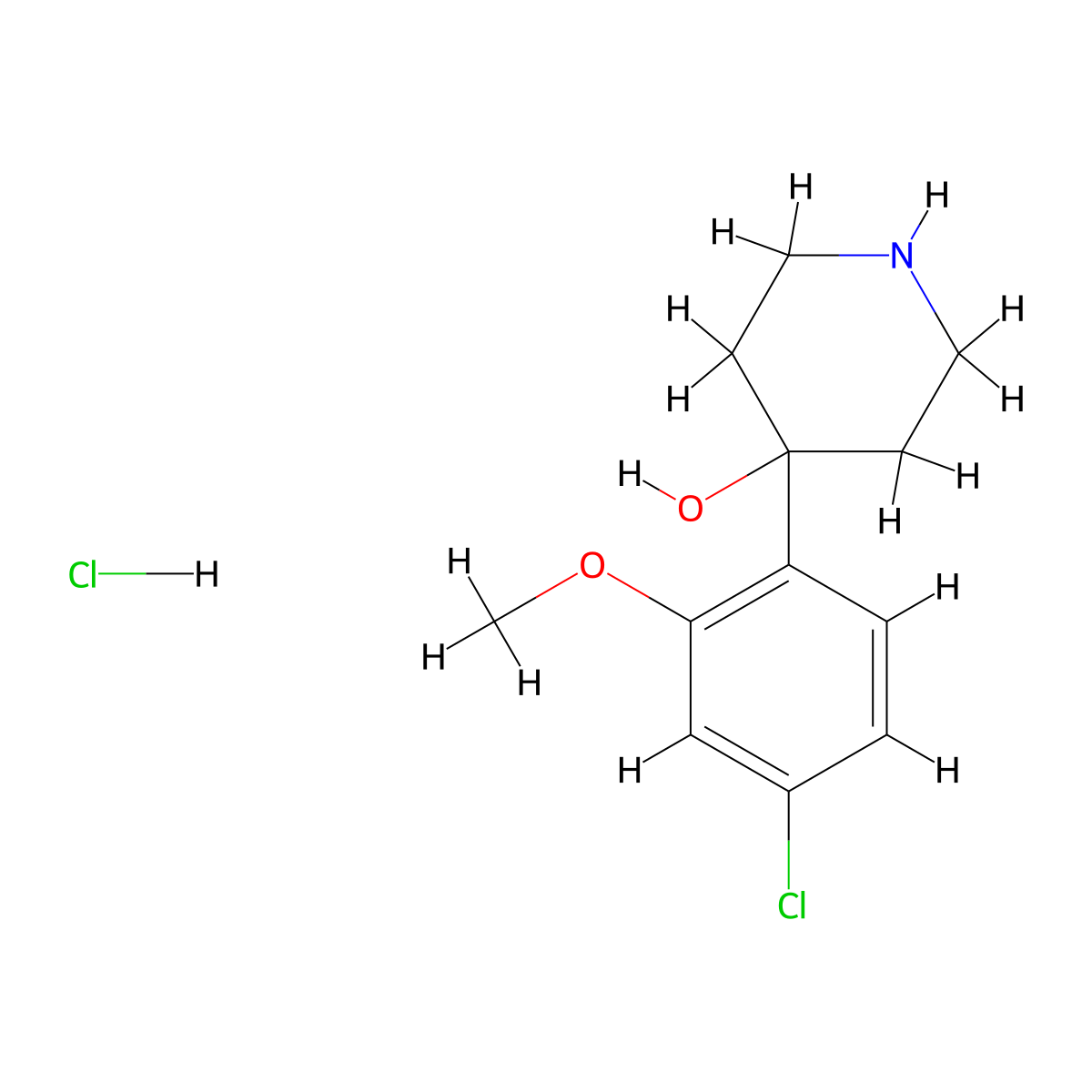 4-(4-Chloro-2-methoxyphenyl)piperidin-4-olhydrochloride molecular structure, CAS 2742661-10-3