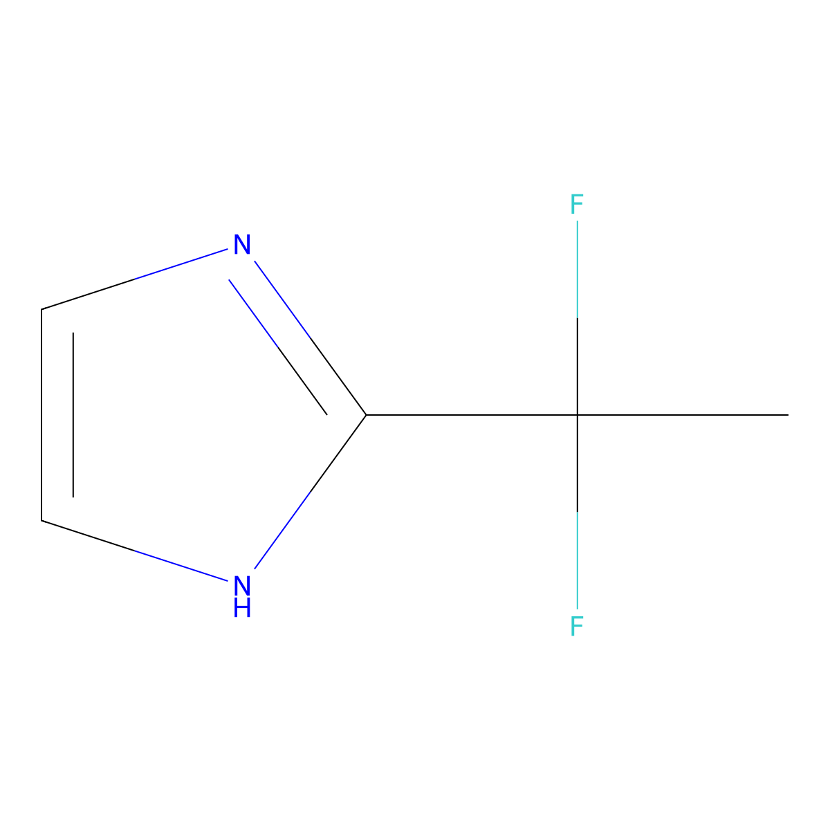 2-(1,1-difluoroethyl)-1H-imidazole molecular structure, CAS 2742661-15-8