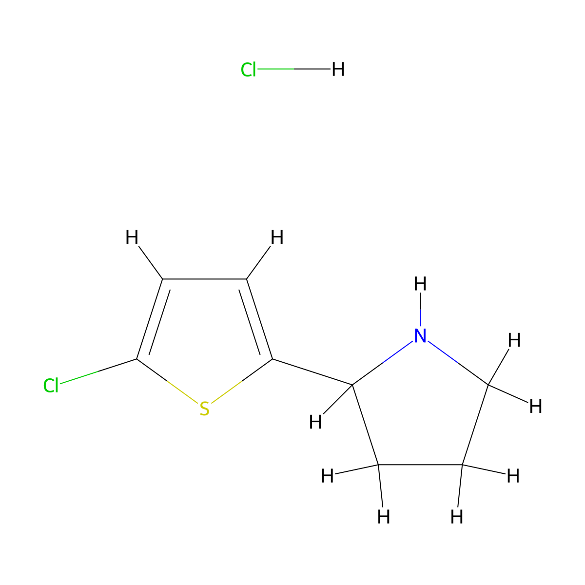 2-(5-Chlorothiophen-2-yl)pyrrolidine hydrochloride molecular structure, CAS 2742661-17-0