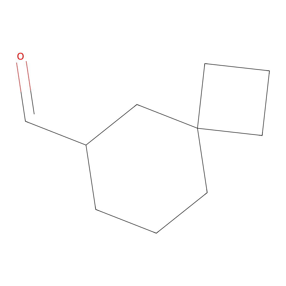 Spiro(3.5)nonane-6-carbaldehyde molecular structure, CAS 2742661-30-7