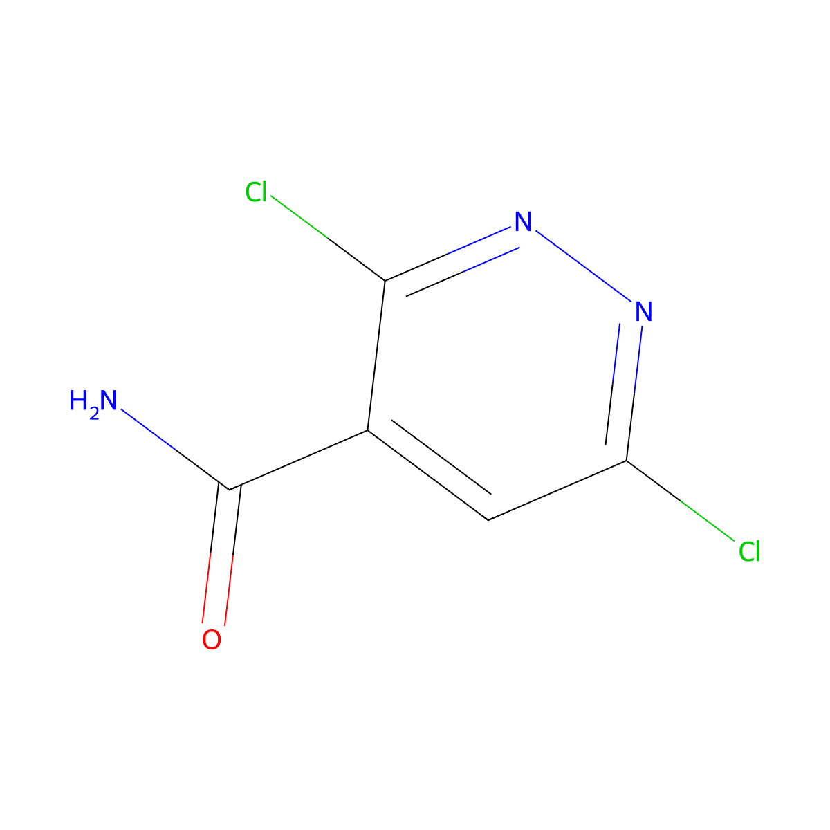 3,6-Dichloropyridazine-4-carboxamide molecular structure, CAS 27427-66-3