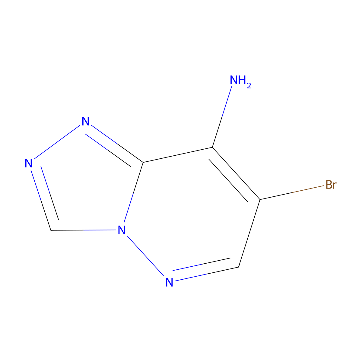 7-Bromo-[1,2,4]triazolo[4,3-b]pyridazin-8-amine molecular structure, CAS 27427-73-2