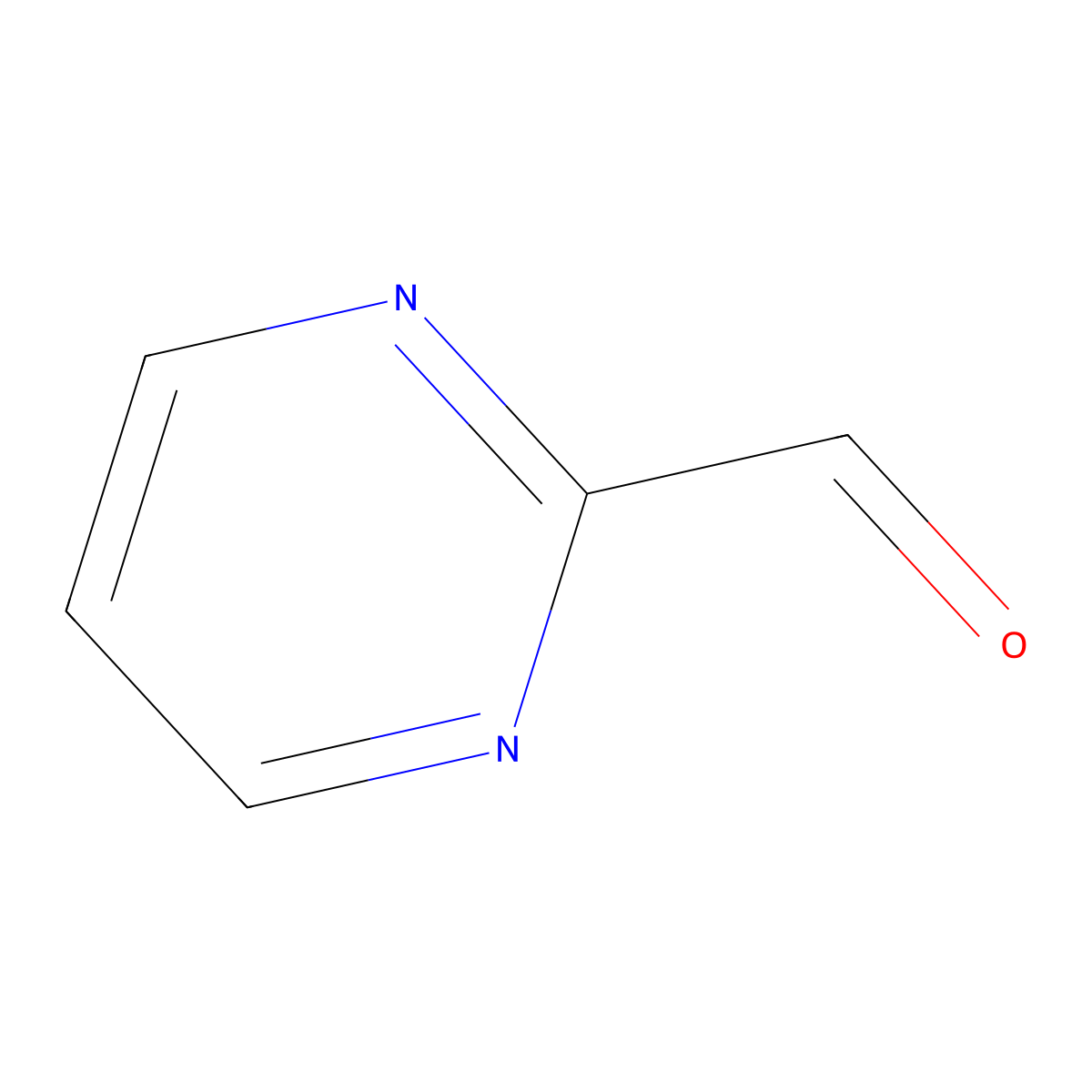 Pyrimidine-2-carbaldehyde molecular structure, CAS 27427-92-5
