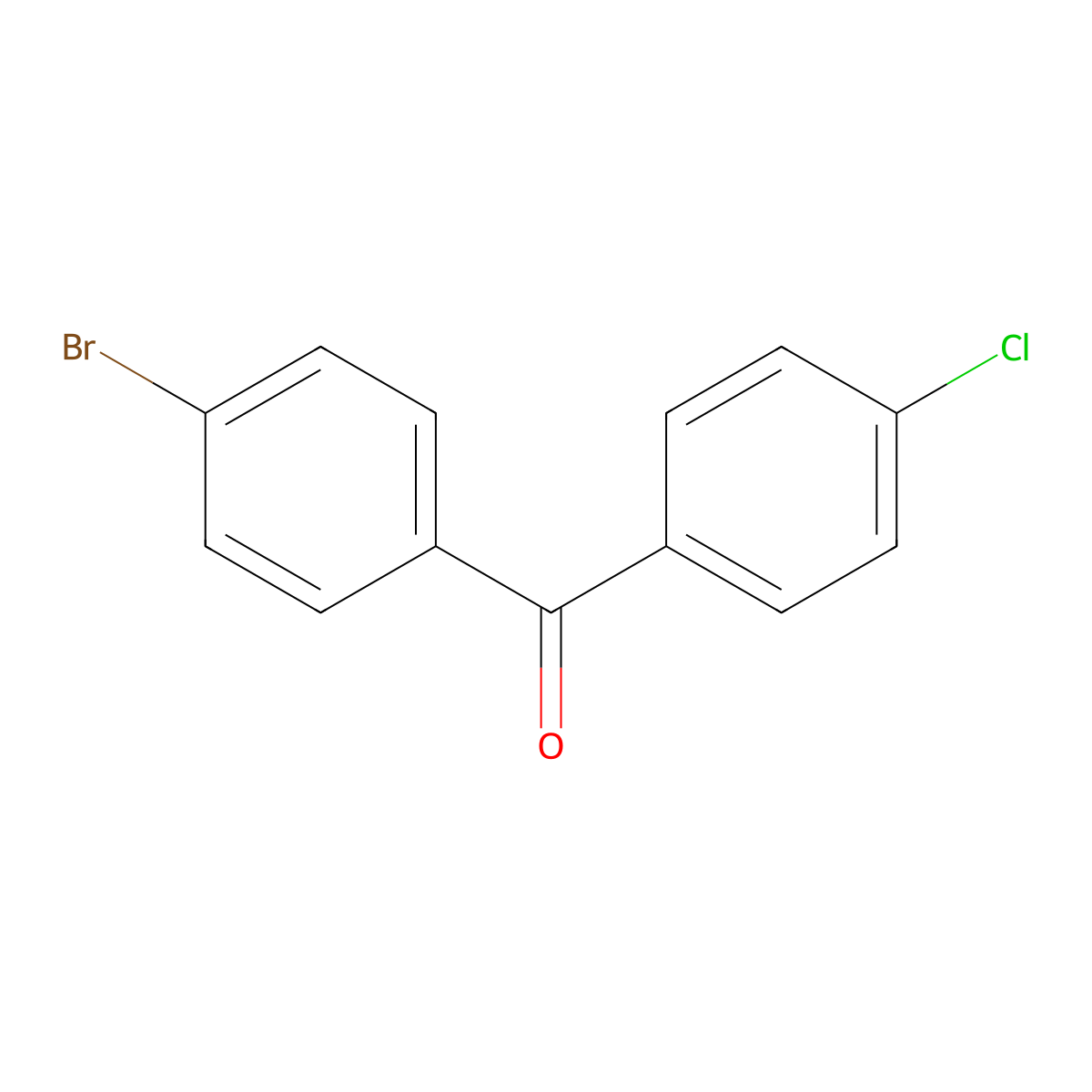 (4-Bromophenyl)(4-chlorophenyl)methanone molecular structure, CAS 27428-57-5