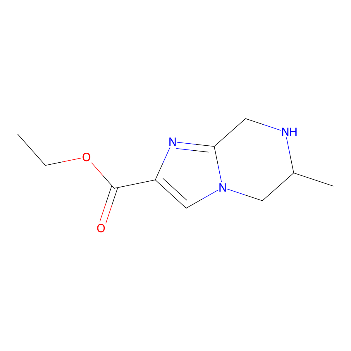 Ethyl 6-methyl-5,6,7,8-tetrahydroimidazo[1,2-a]pyrazine-2-carboxylate molecular structure, CAS 2742884-20-2