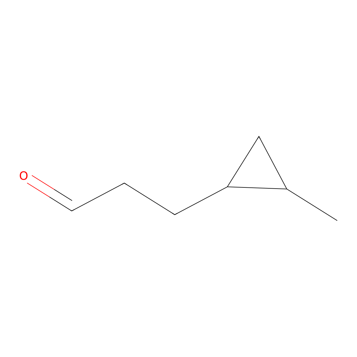 rac-3-[(1R,2S)-2-methylcyclopropyl]propanal molecular structure, CAS 2742896-21-3