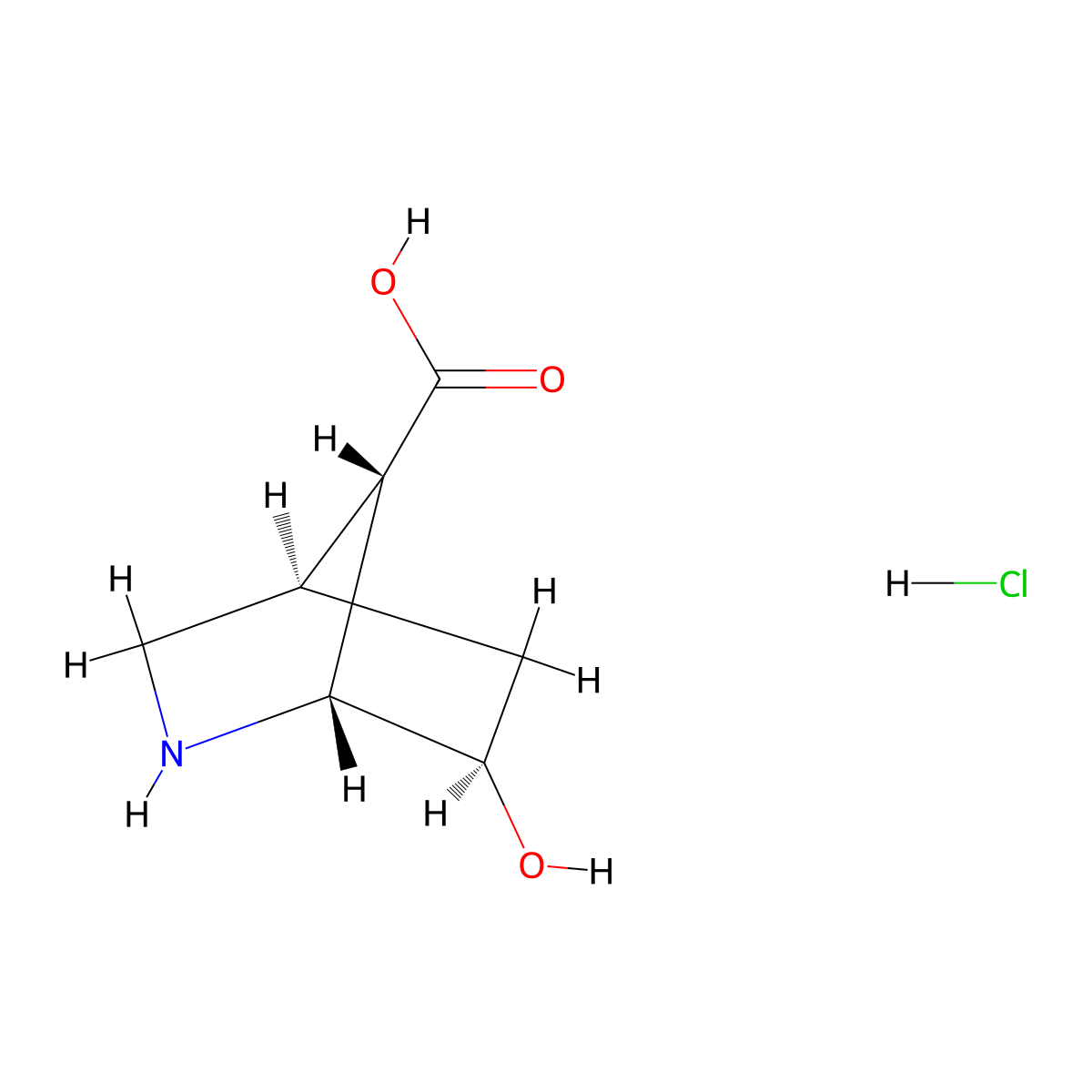 (1R,4R,6R,7S)-6-Hydroxy-2-azabicyclo[2.2.1]heptane-7-carboxylic acid;hydrochloride molecular structure, CAS 2742896-50-8
