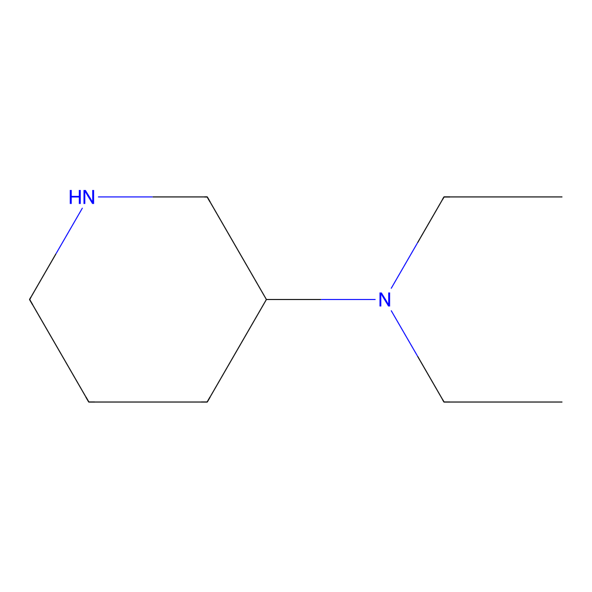 3-Diethylaminopiperidine molecular structure, CAS 2742909-57-3