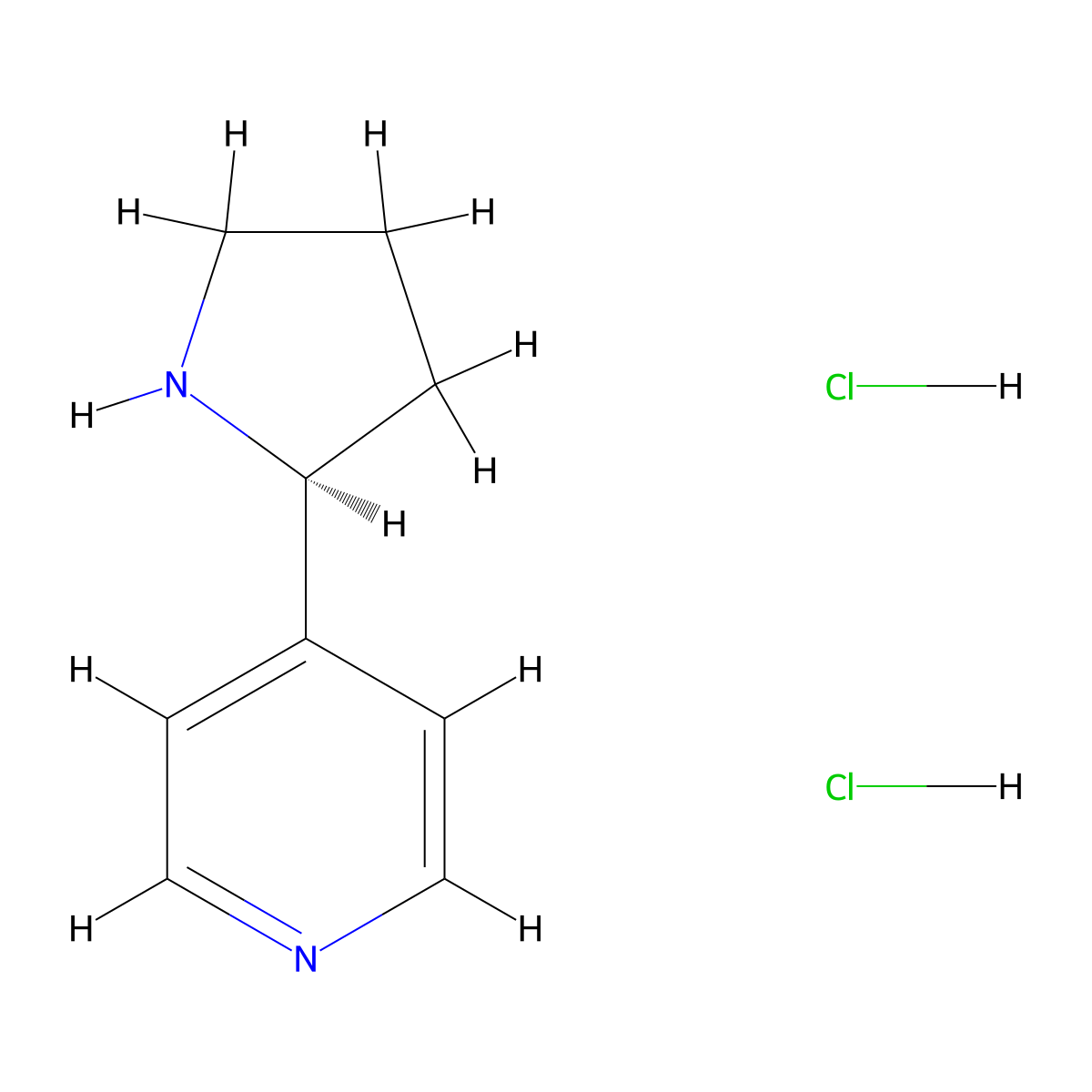 (S)-4-(pyrrolidin-2-yl)pyridine 2HCl molecular structure, CAS 2742920-07-4