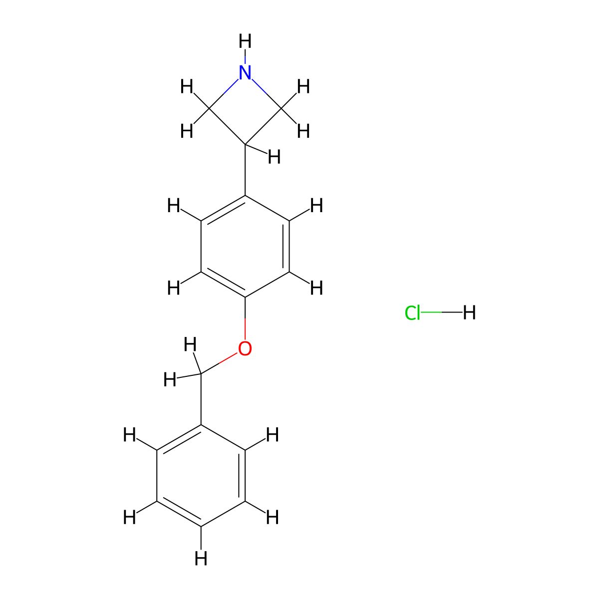 3-[4-(Benzyloxy)phenyl]azetidine Hydrochloride molecular structure, CAS 2742944-13-2