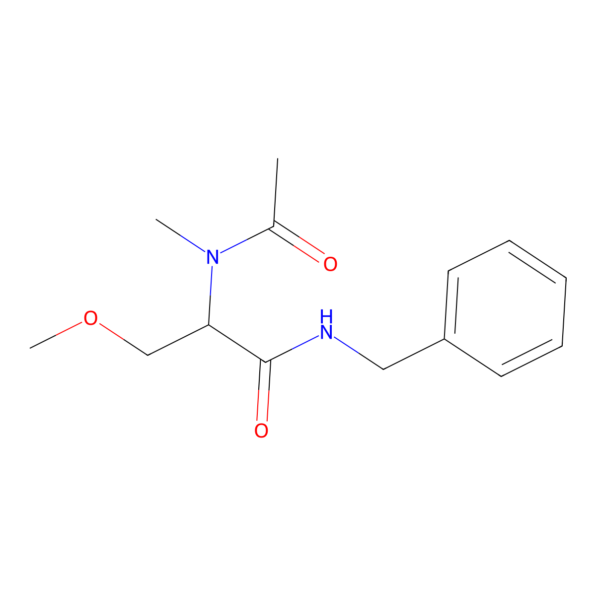 (R)-N-Benzyl-3-methoxy-2-(N-methylacetamido)propanamide molecular structure, CAS 2742962-60-1