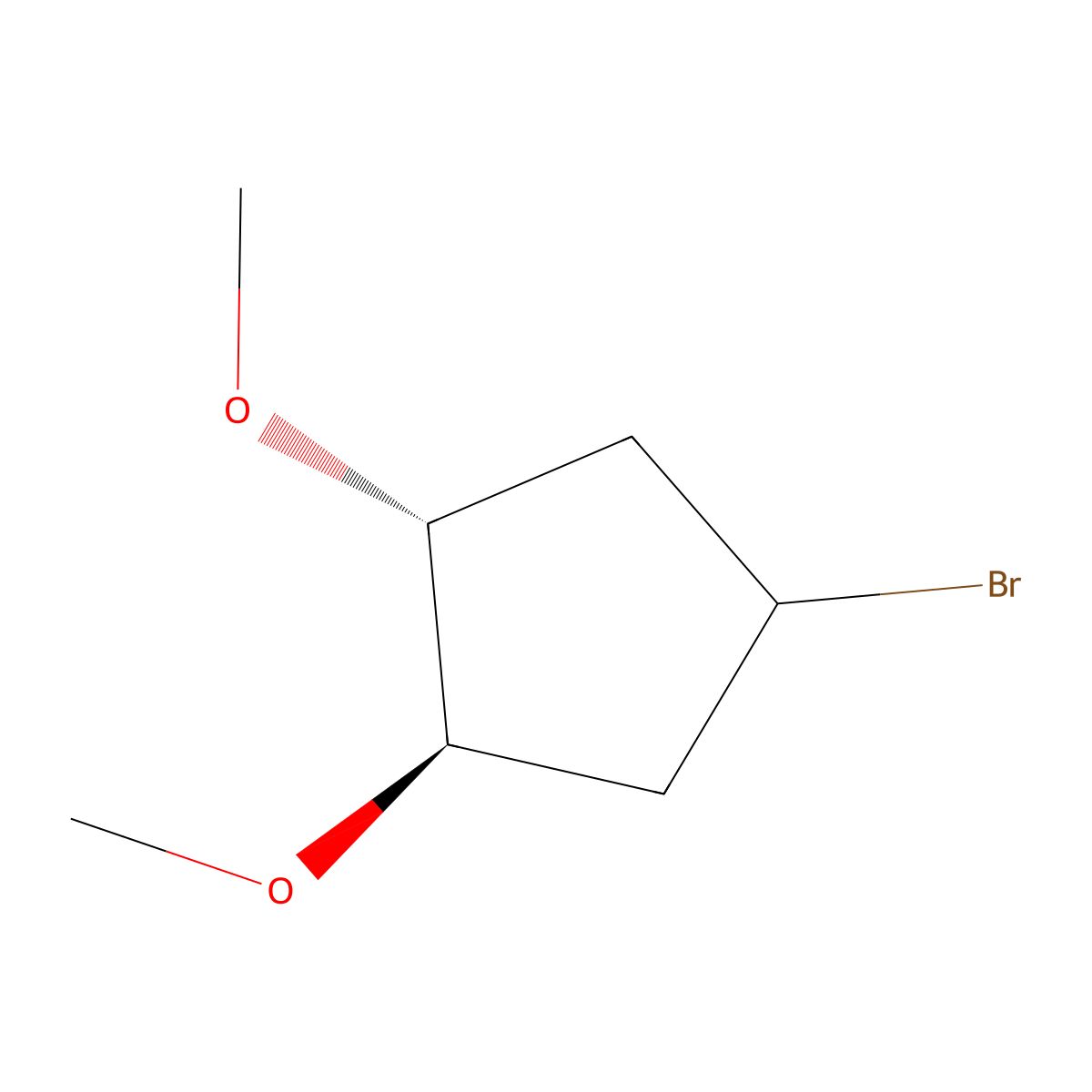 rac-(1R,2R)-4-bromo-1,2-dimethoxycyclopentane molecular structure, CAS 2742966-18-1