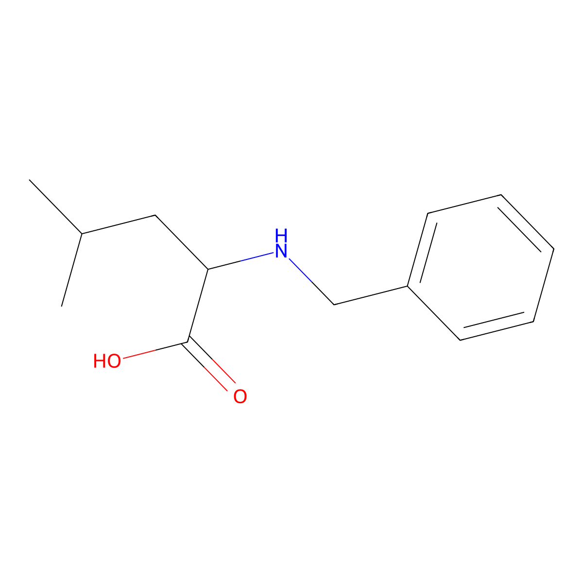 n-Benzylleucine molecular structure, CAS 2743-42-2