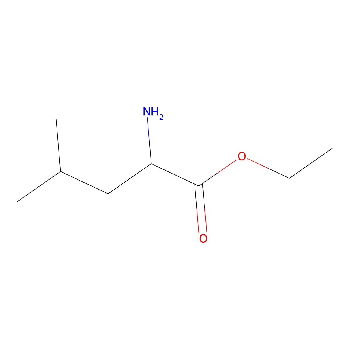 L-Leucine ethyl ester molecular structure, CAS 2743-60-4