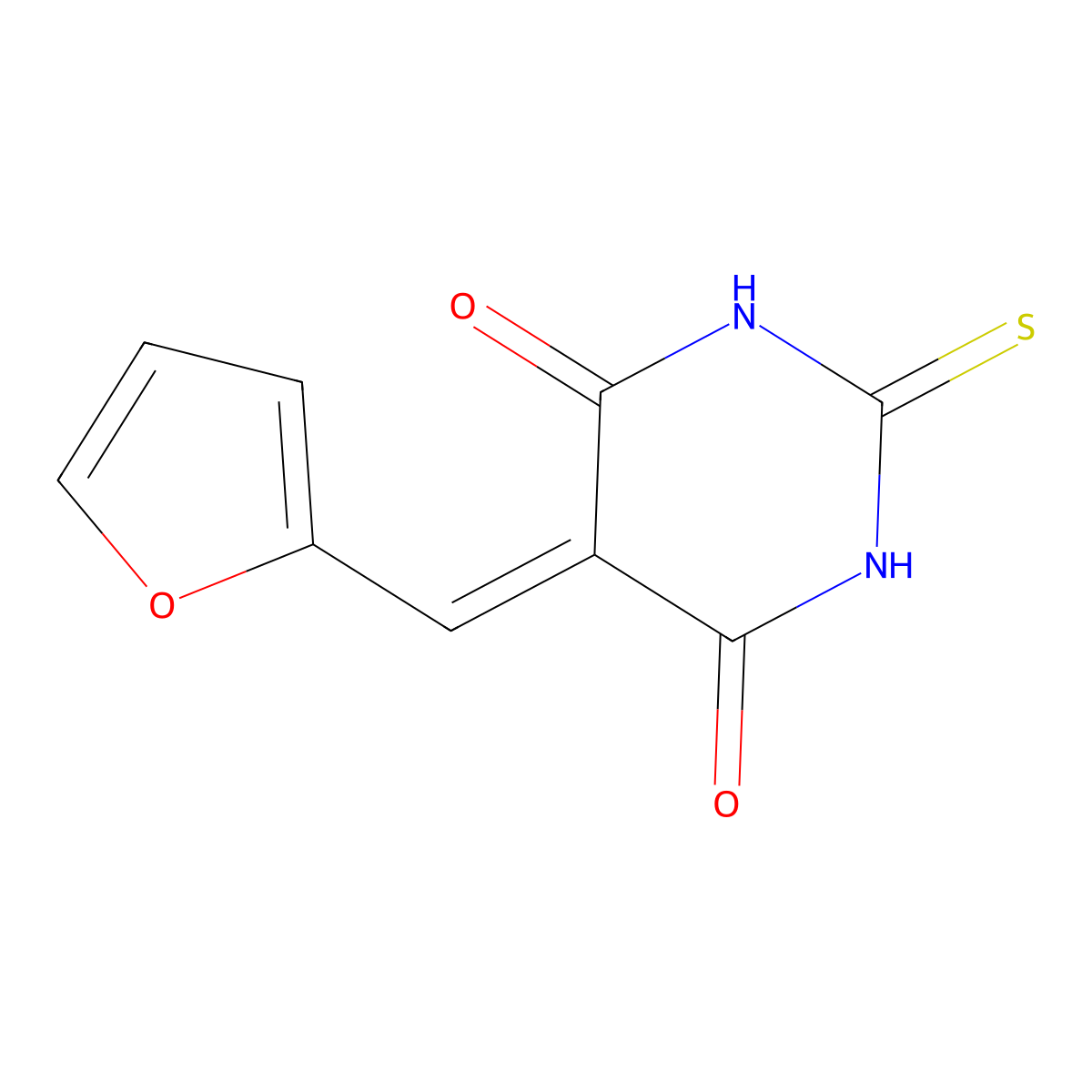 5-Furfurylidene-2-thiobarbituric acid molecular structure, CAS 27430-18-8