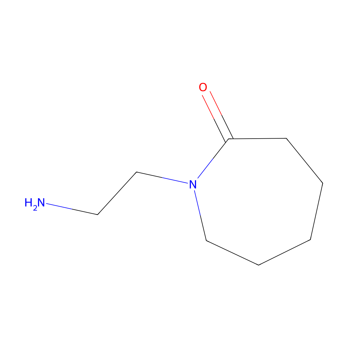1-(2-Aminoethyl)azepan-2-one molecular structure, CAS 27431-27-2