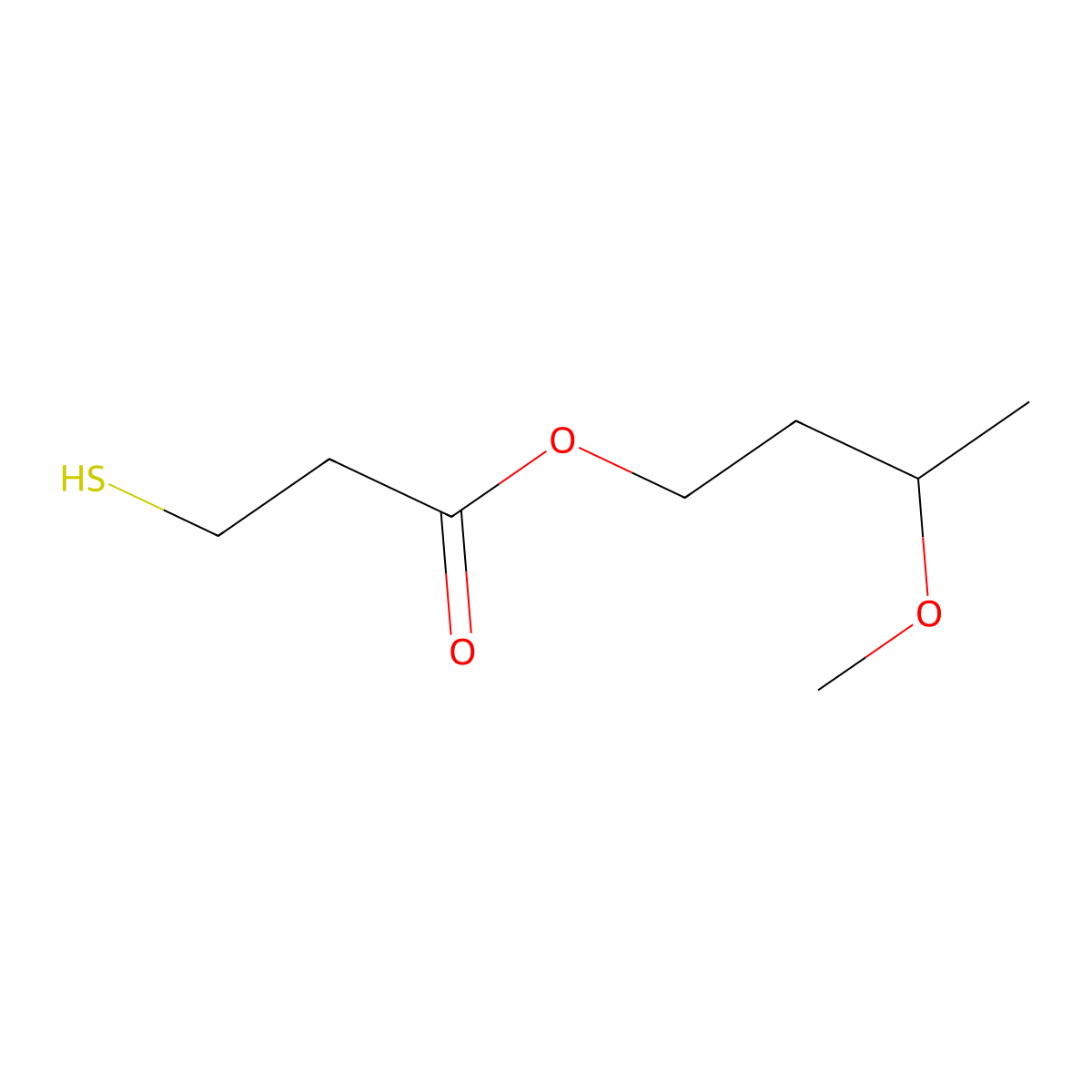 3-Methoxybutyl 3-Mercaptopropionate molecular structure, CAS 27431-40-9