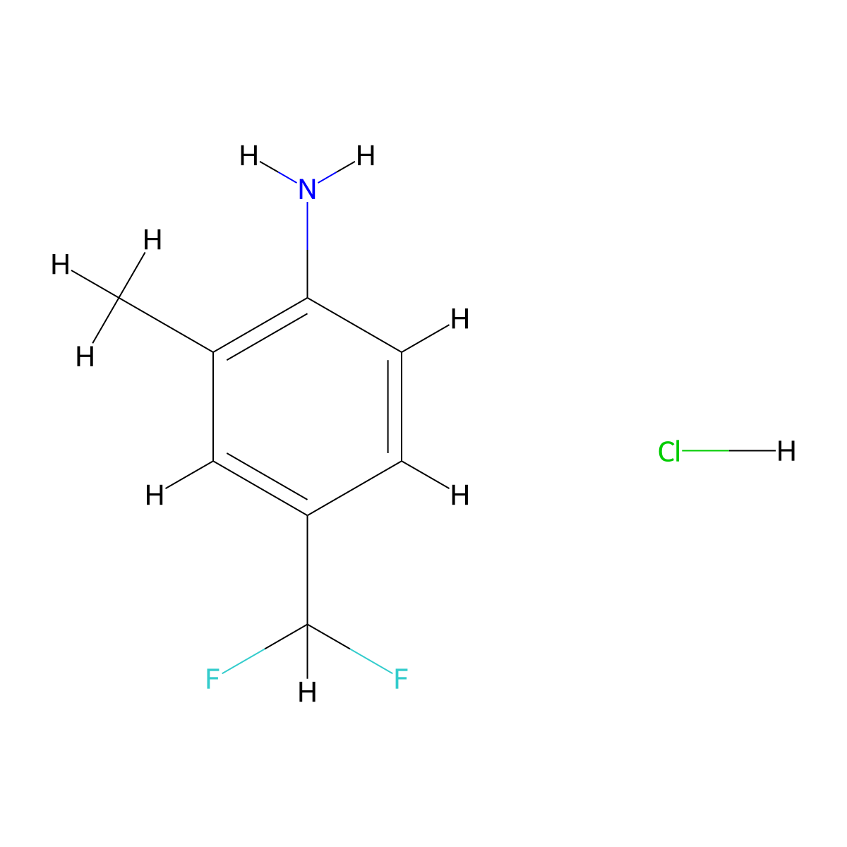 4-(Difluoromethyl)-2-methylaniline hydrochloride molecular structure, CAS 2743131-73-7