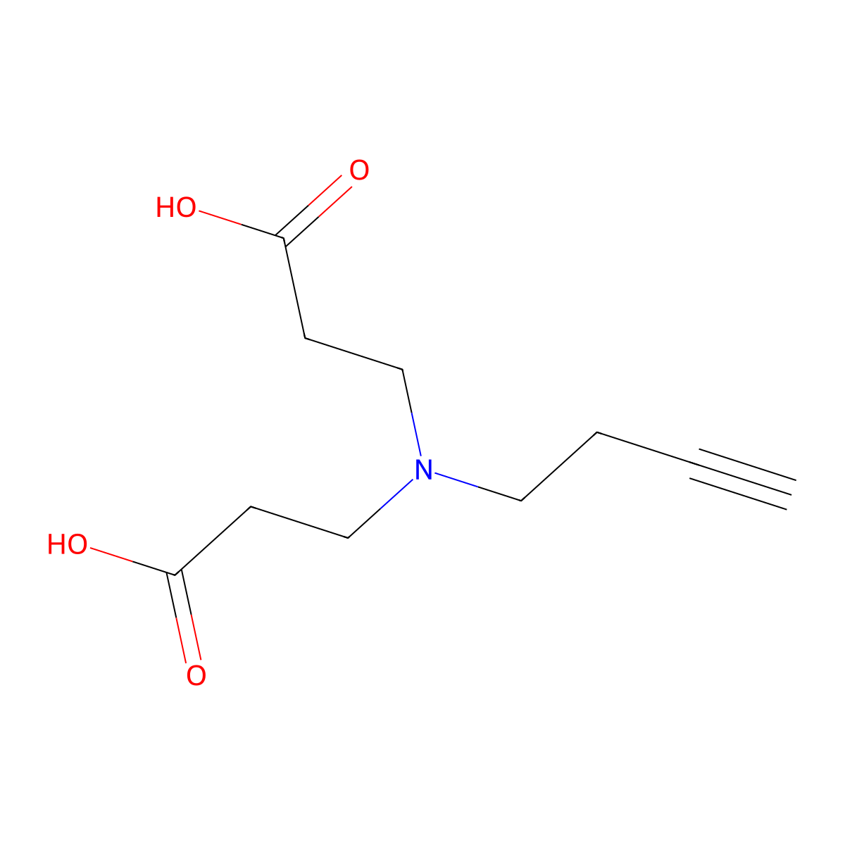 3,3'-(3-Butyn-1-ylazanediyl)dipropanoic Acid molecular structure, CAS 2743161-92-2