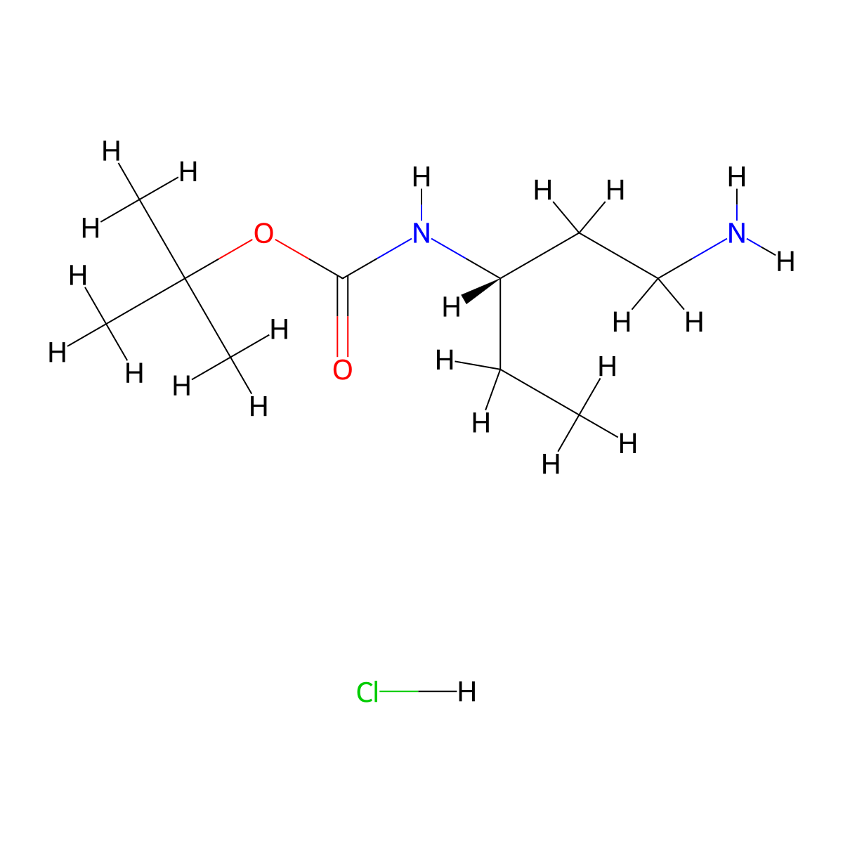 tert-butyl N-[(3S)-1-aminopentan-3-yl]carbamate;hydrochloride molecular structure, CAS 2743232-93-9