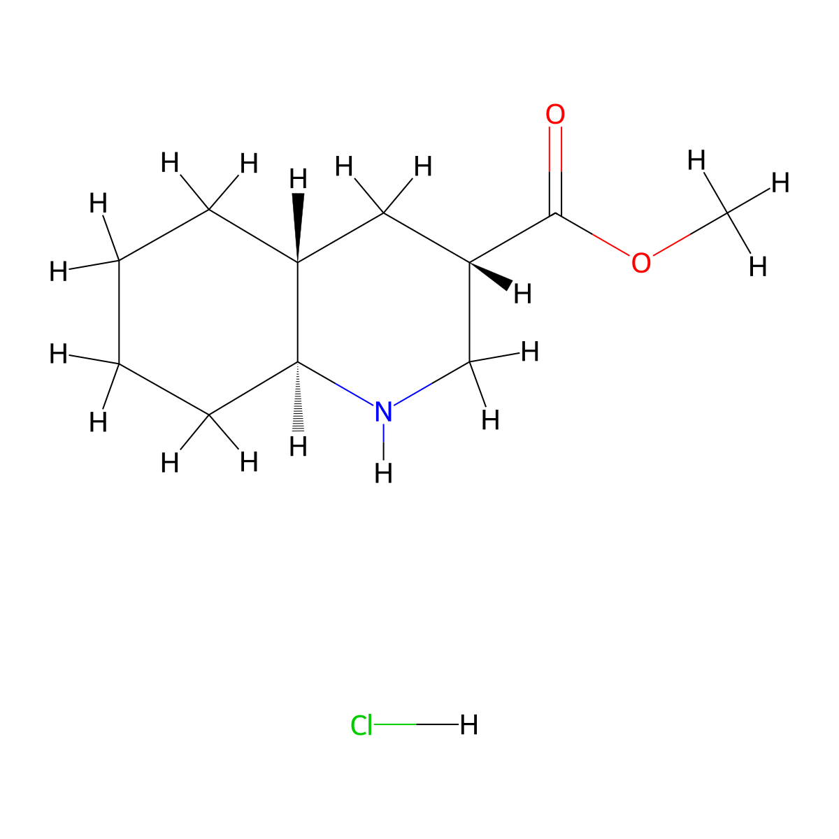 rac-methyl(3R,4aS,8aR)-decahydroquinoline-3-carboxylatehydrochloride molecular structure, CAS 2743254-00-2