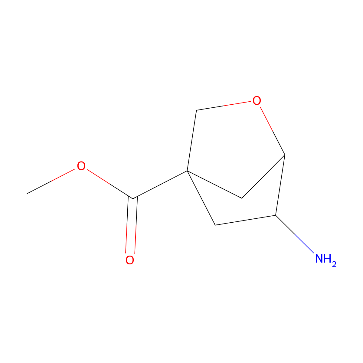 rac-methyl (1R,4S,6R)-6-amino-2-oxabicyclo[2.2.1]heptane-4-carboxylate molecular structure, CAS 2743254-47-7