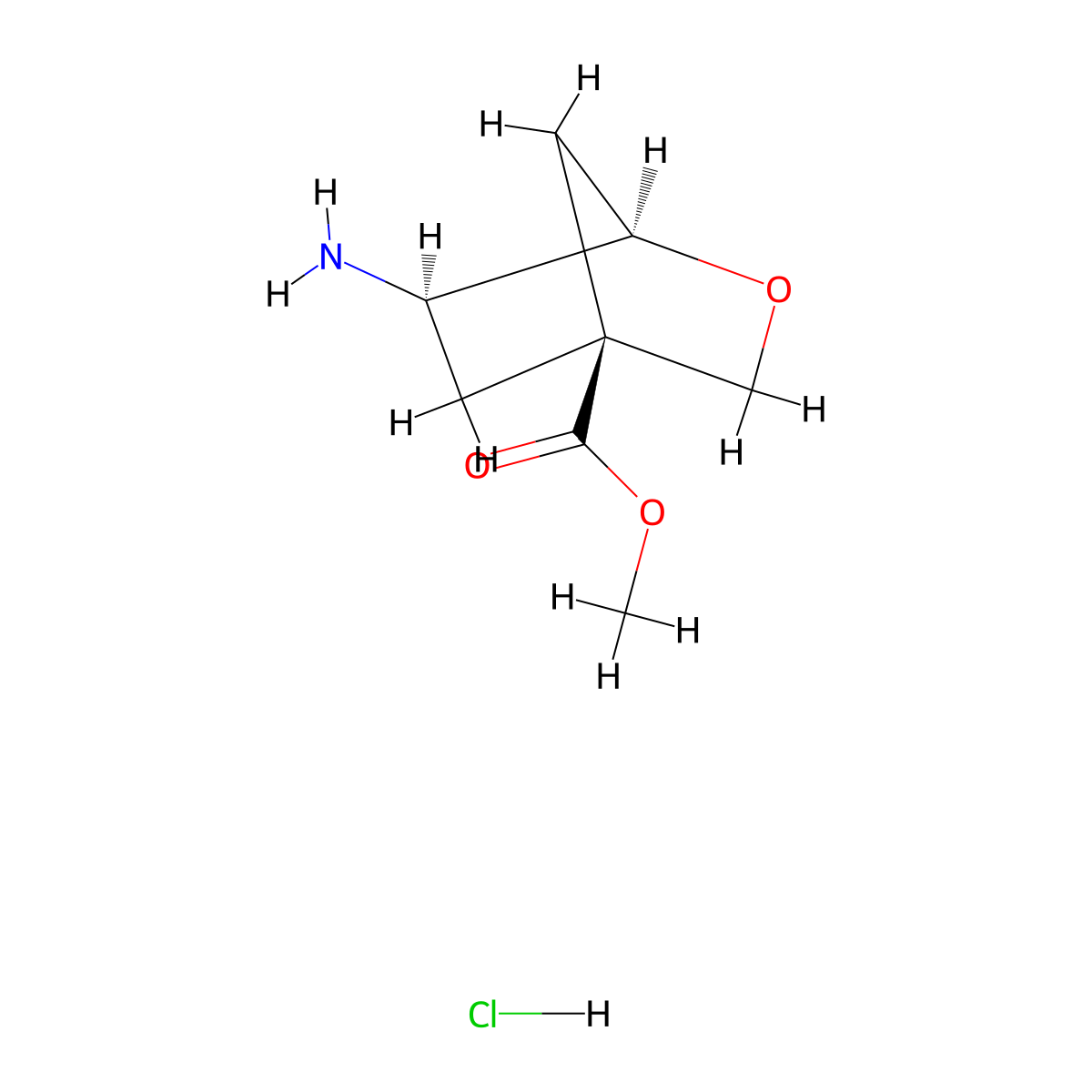 rac-methyl (1R,4S,6R)-6-amino-2-oxabicyclo[2.2.1]heptane-4-carboxylate hydrochloride molecular structure, CAS 2743254-48-8