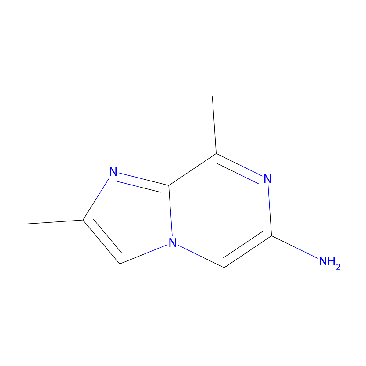 2,8-Dimethylimidazo[1,2-a]pyrazin-6-amine molecular structure, CAS 2743340-05-6