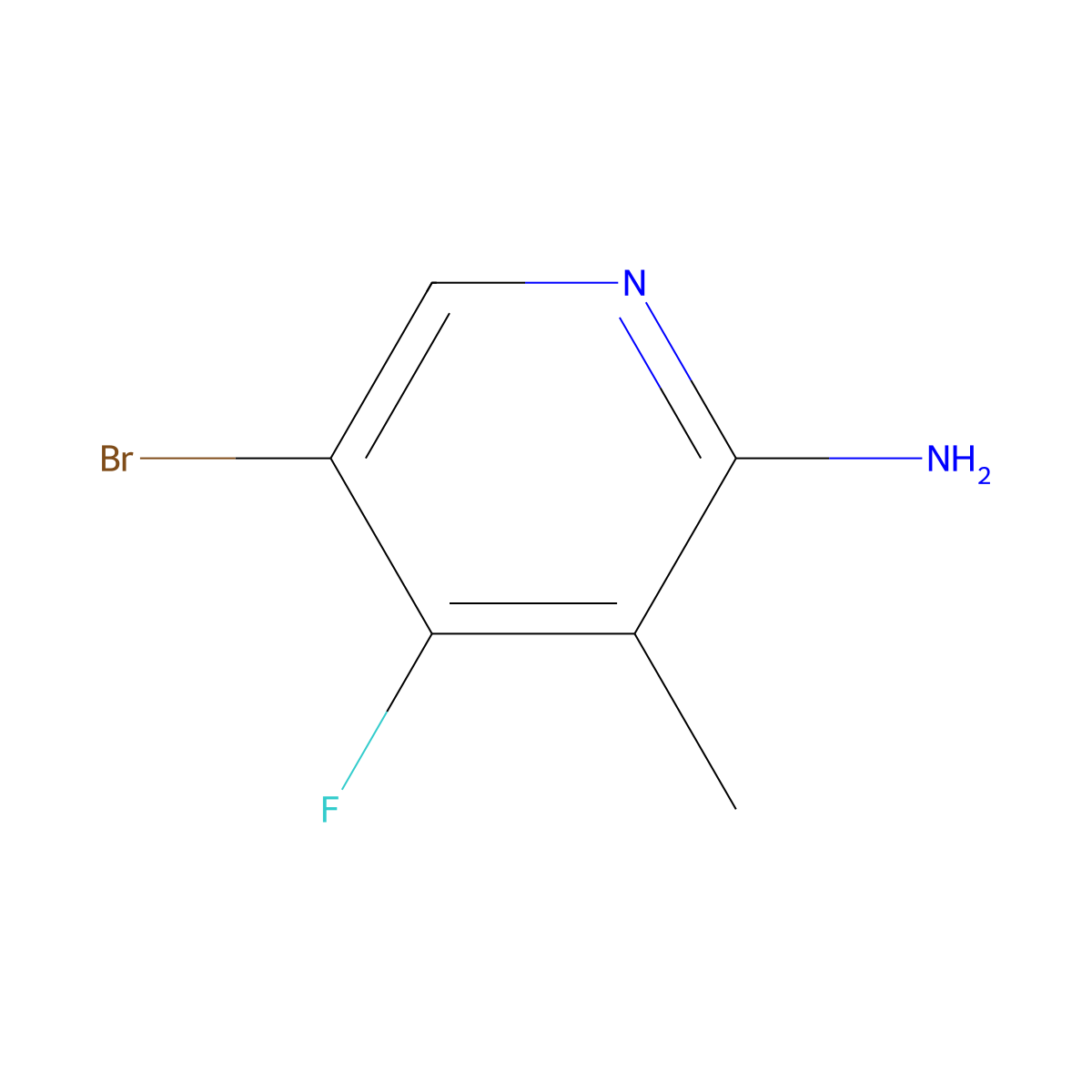 5-Bromo-4-fluoro-3-methylpyridin-2-amine molecular structure, CAS 2743340-18-1