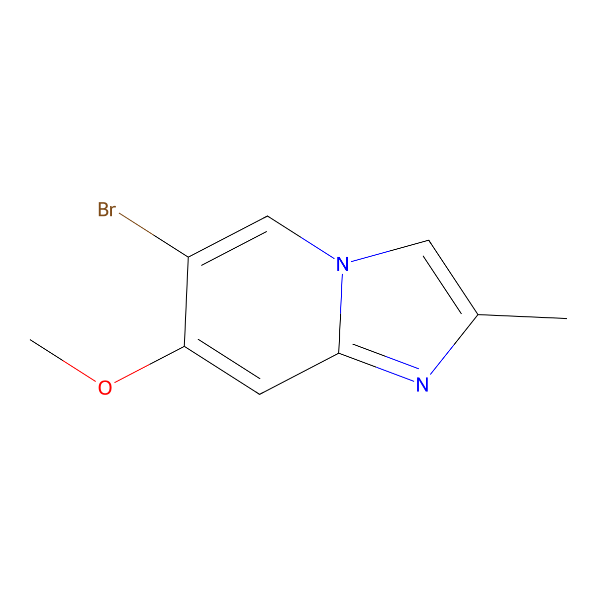 6-Bromo-7-methoxy-2-methylimidazo[1,2-A]pyridine molecular structure, CAS 2743342-86-9