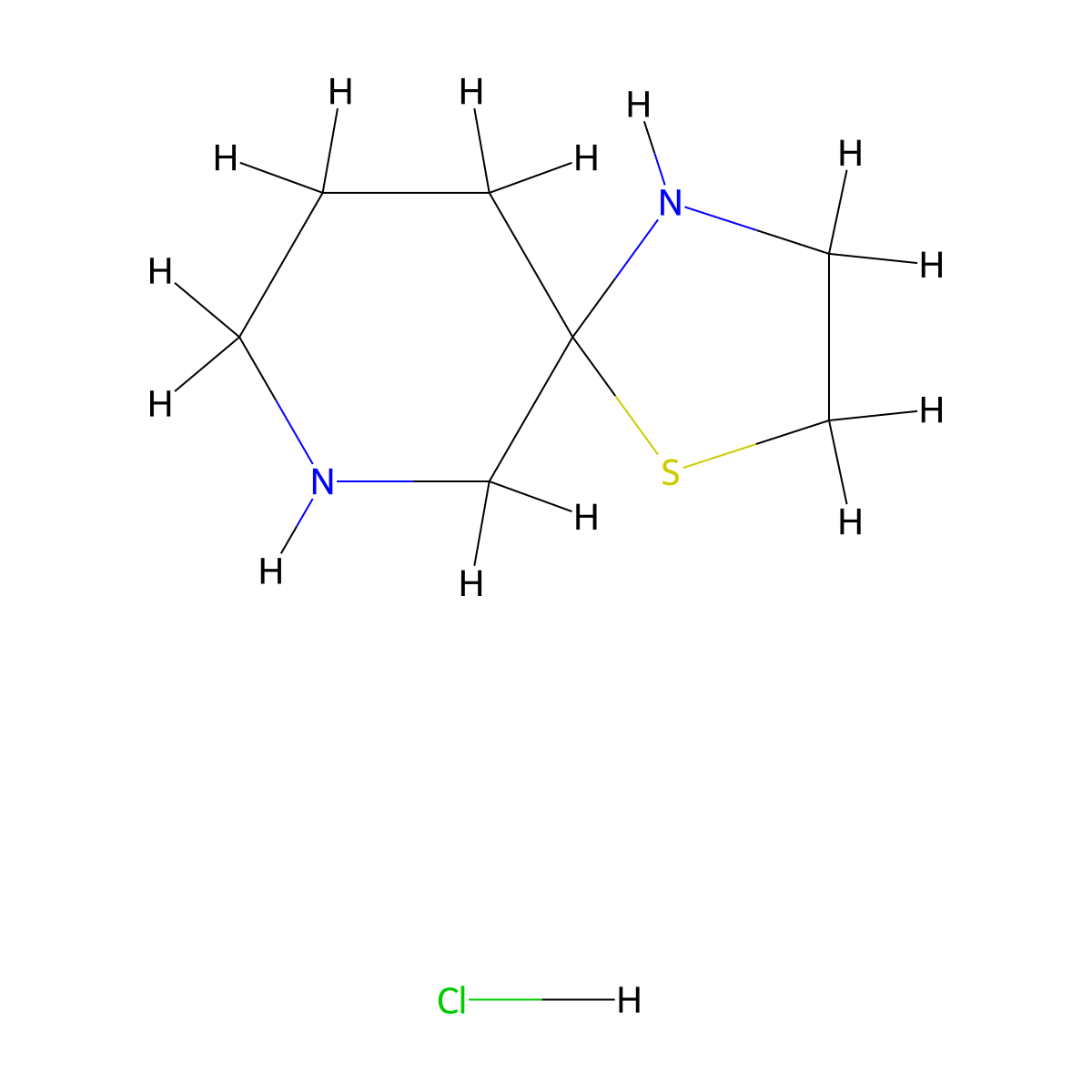 1-Thia-4,7-diazaspiro[4.5]decane hydrochloride molecular structure, CAS 2743371-60-8