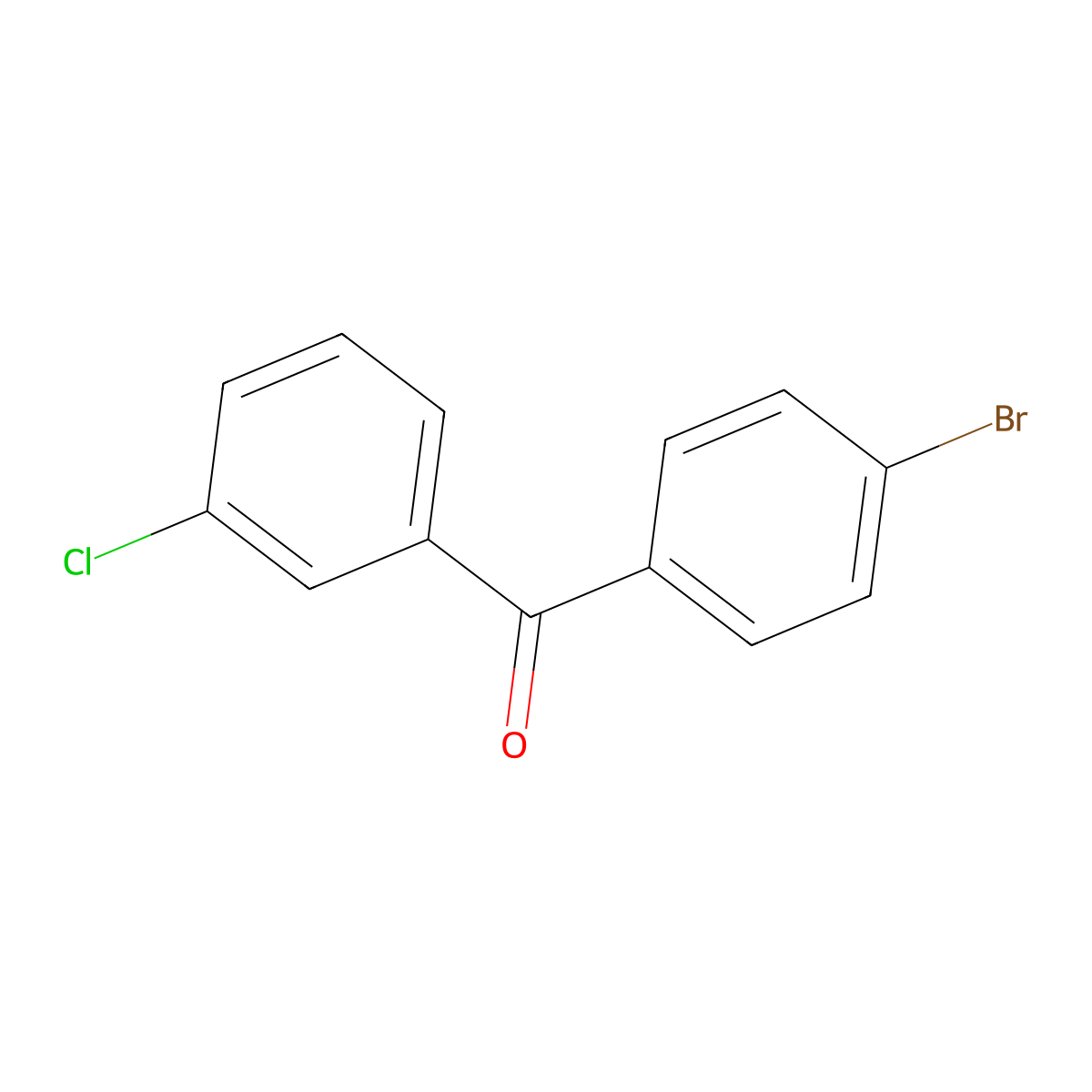 4-Bromo-3'-chlorobenzophenone molecular structure, CAS 27434-90-8