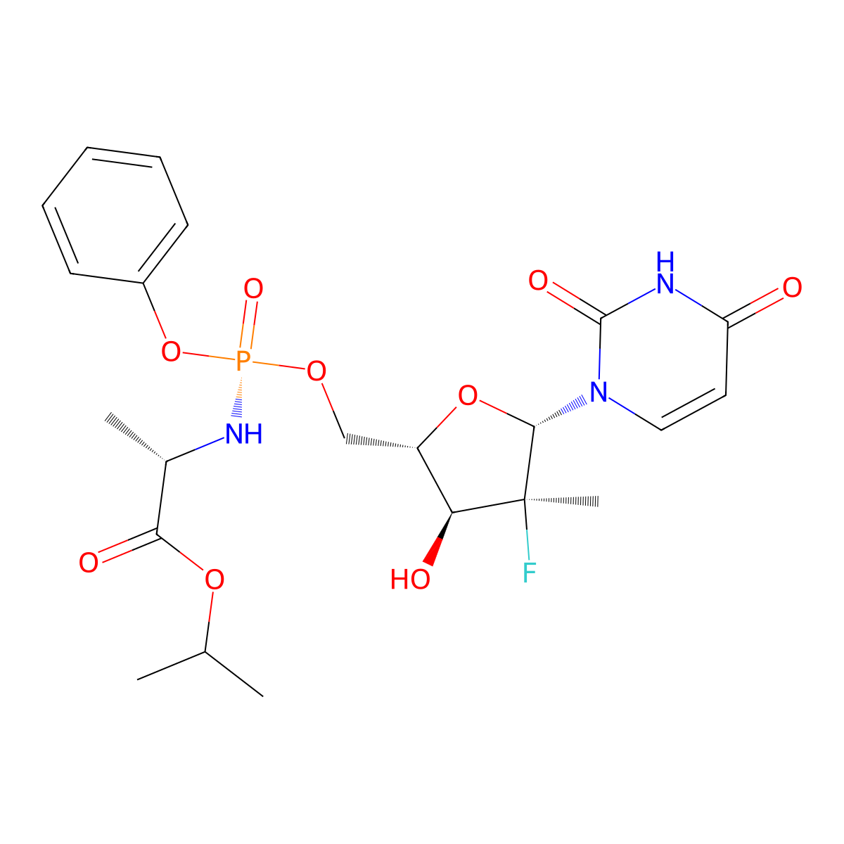 Sofosbuvir impurity D molecular structure, CAS 2743427-31-6
