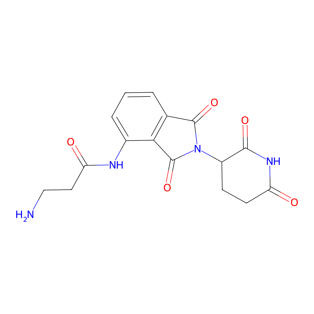 3-Amino-N-[2-(2,6-dioxo-3-piperidyl)-1,3-dioxo-4-isoindolinyl]propanamide molecular structure, CAS 2743431-65-2