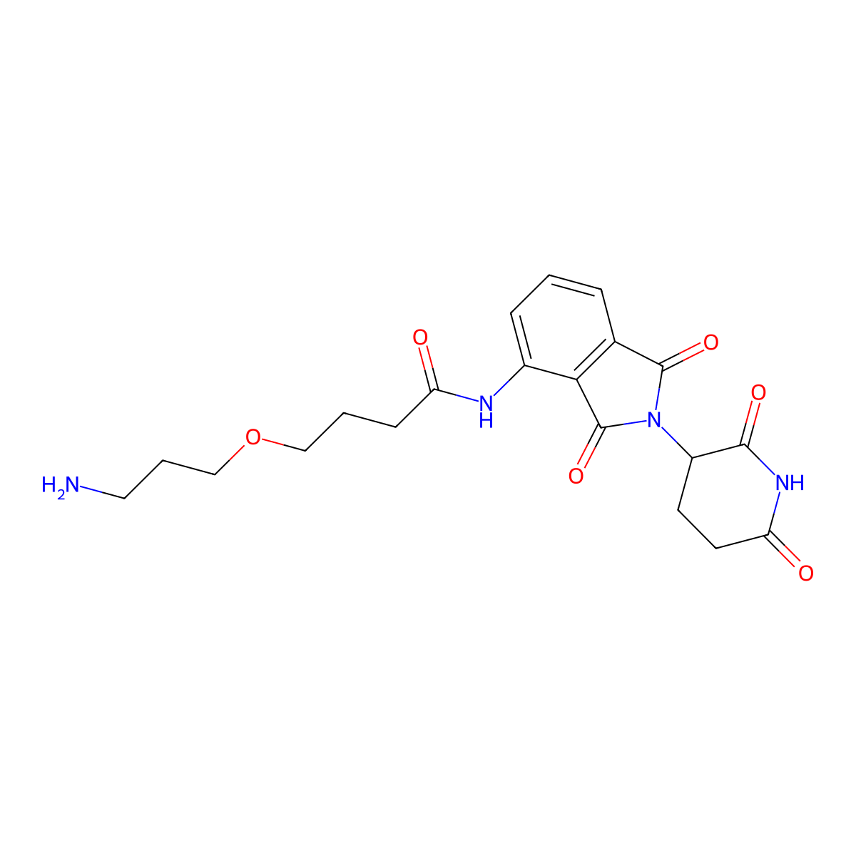 4-(3-aminopropoxy)-N-[2-(2,6-dioxo-3-piperidyl)-1,3-dioxo-isoindolin-4-yl]butanamide molecular structure, CAS 2743431-68-5
