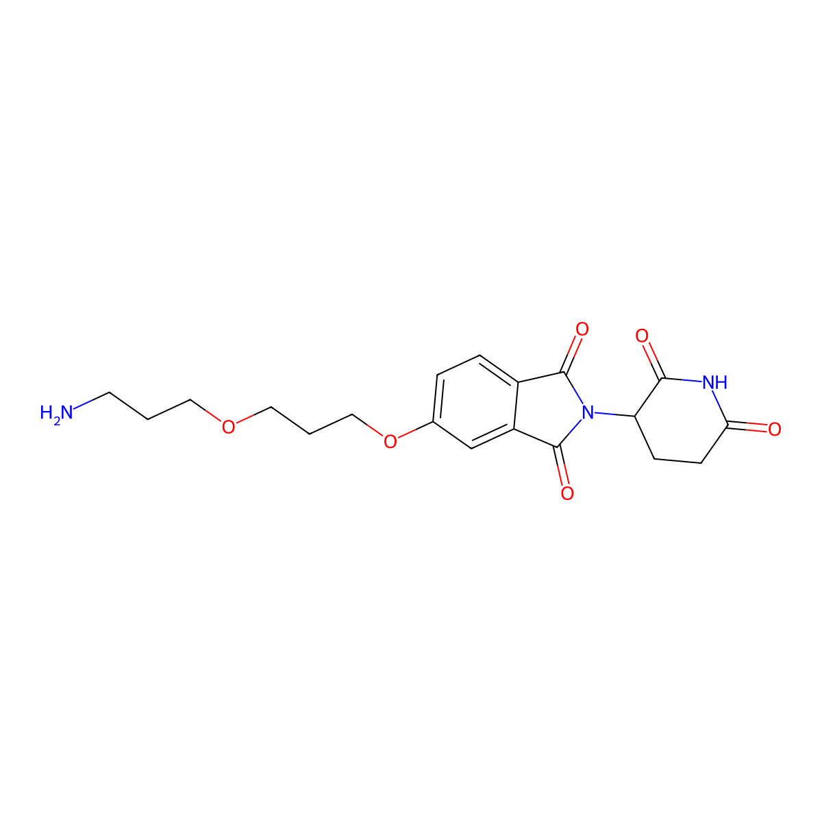 5-[3-(3-Aminopropoxy)propoxy]-2-(2,6-dioxopiperidin-3-yl)isoindole-1,3-dione molecular structure, CAS 2743431-73-2