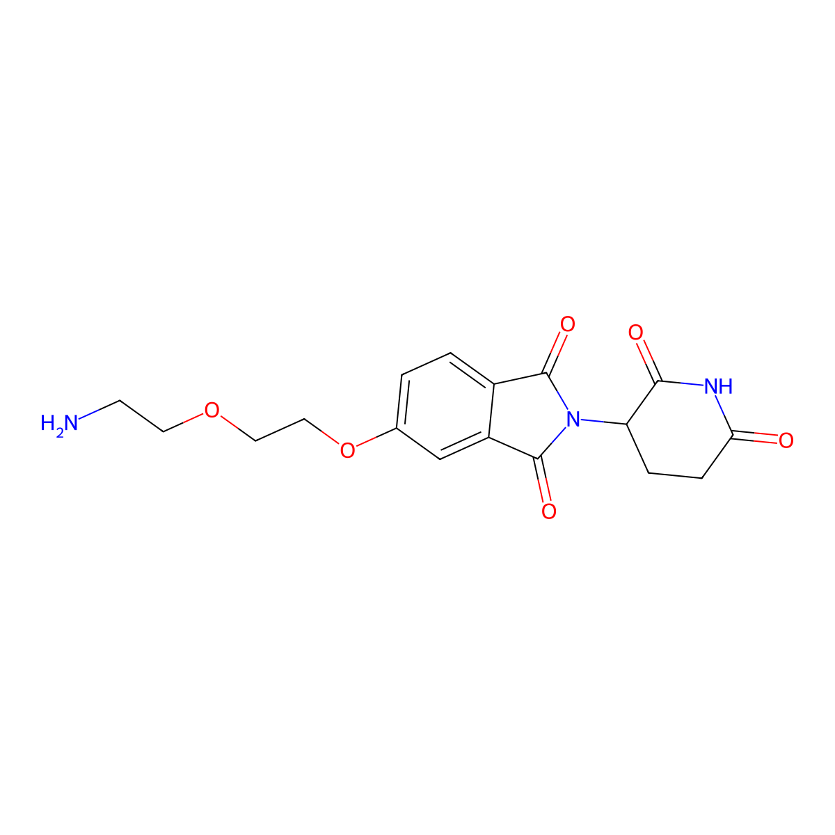 5-(2-(2-Aminoethoxy)ethoxy)-2-(2,6-dioxopiperidin-3-yl)isoindoline-1,3-dione molecular structure, CAS 2743431-83-4
