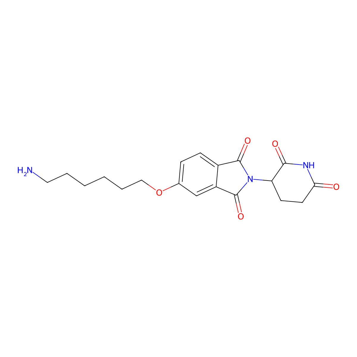 5-(6-Aminohexoxy)-2-(2,6-dioxo-3-piperidyl)isoindoline-1,3-dione molecular structure, CAS 2743431-94-7