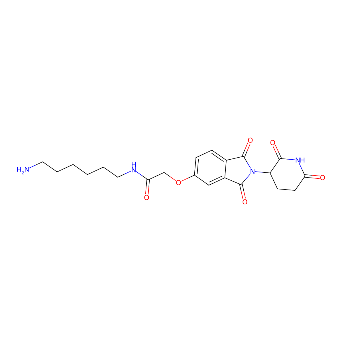 N-(6-aminohexyl)-2-[2-(2,6-dioxo-3-piperidyl)-1,3-dioxo-isoindolin-5-yl]oxy-acetamide molecular structure, CAS 2743432-04-2