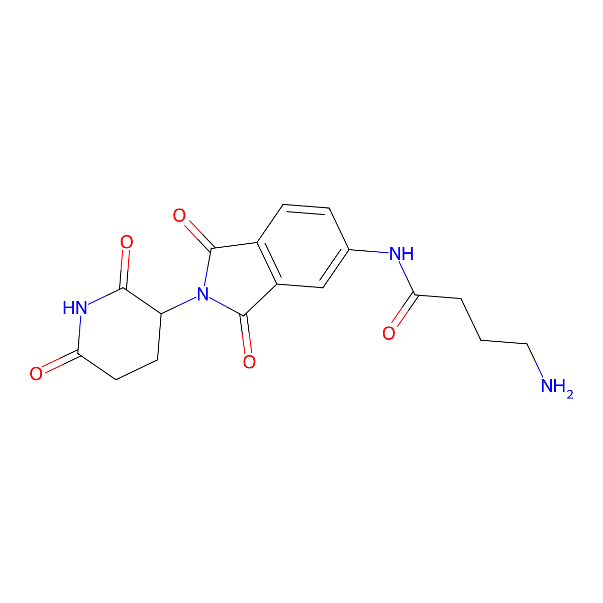 4-amino-N-[2-(2,6-dioxo-3-piperidyl)-1,3-dioxo-isoindolin-5-yl]butanamide molecular structure, CAS 2743432-07-5