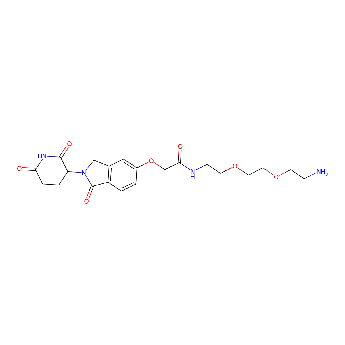 N-{2-[2-(2-aminoethoxy)ethoxy]ethyl}-2-{[2-(2,6-dioxopiperidin-3-yl)-1-oxo-2,3-dihydro-1H-isoindol-5-yl]oxy}acetamide molecular structure, CAS 2743434-06-0