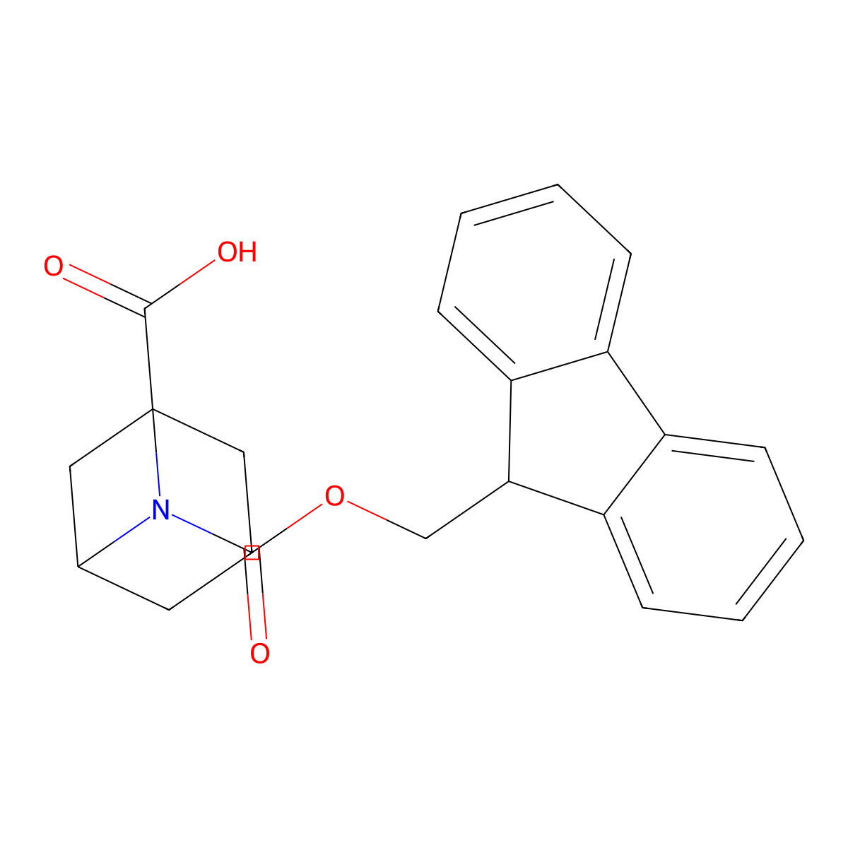 6-{[(9H-fluoren-9-yl)methoxy]carbonyl}-6-azabicyclo[3.1.1]heptane-1-carboxylic acid molecular structure, CAS 2743438-90-4