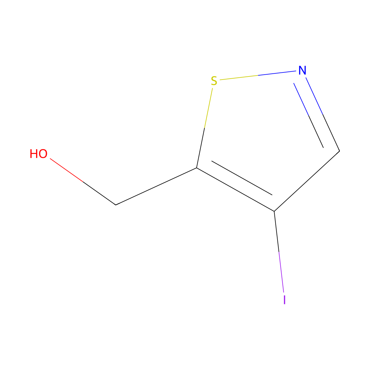 (4-Iodo-1,2-thiazol-5-yl)methanol molecular structure, CAS 2743442-49-9