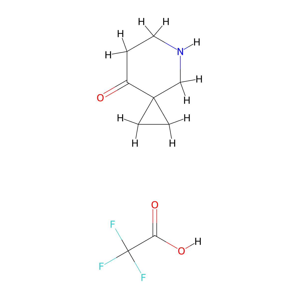 5-Azaspiro(2.5)octan-8-one; trifluoroacetic acid molecular structure, CAS 2743442-69-3