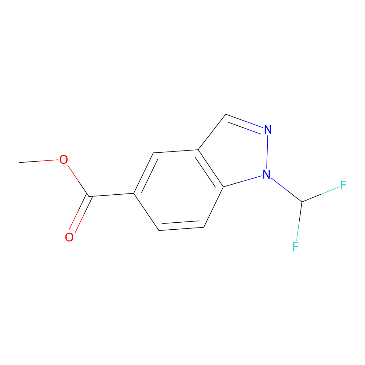 Methyl 1-(difluoromethyl)-1H-indazole-5-carboxylate molecular structure, CAS 2743484-39-9
