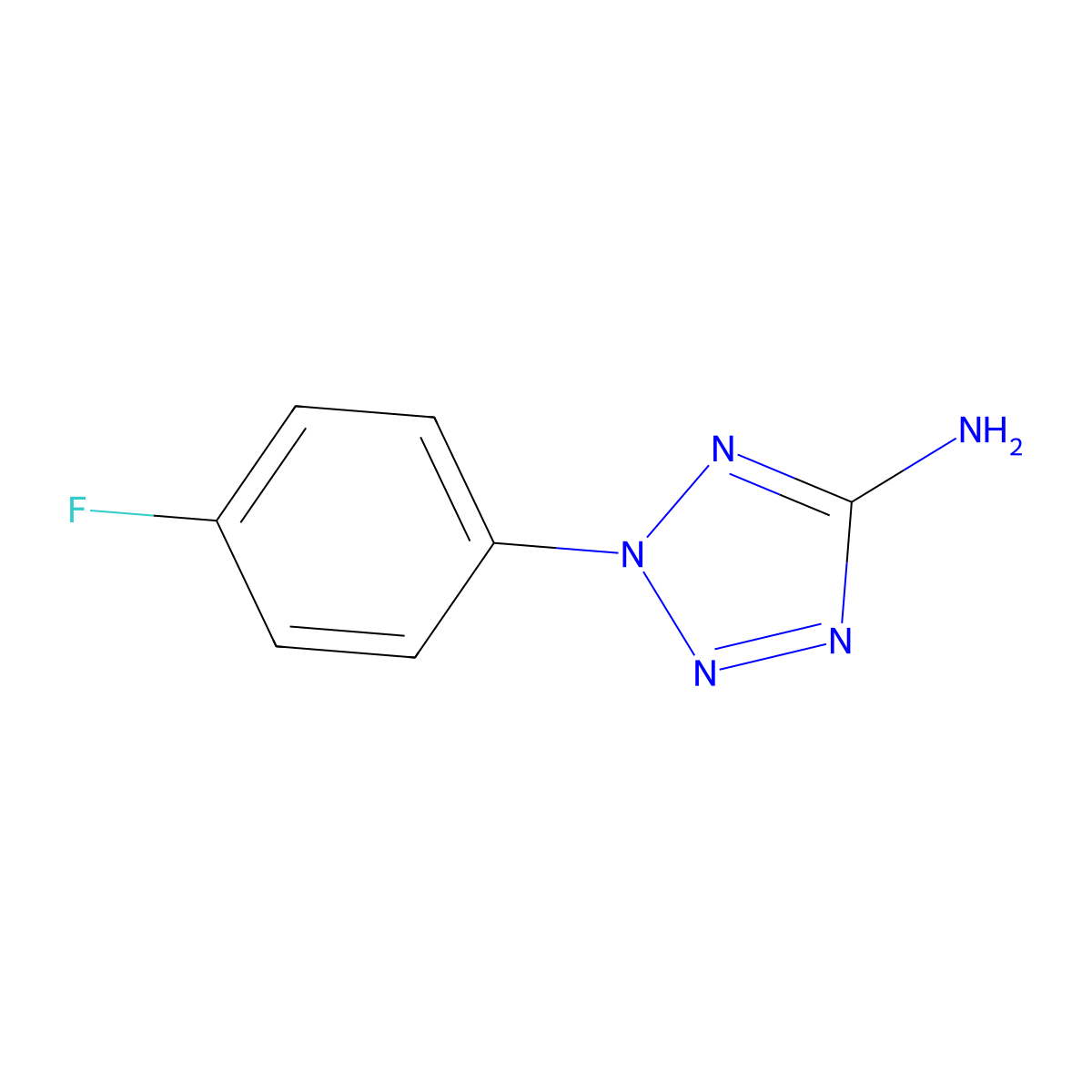 2-(4-Fluorophenyl)-2H-tetrazol-5-amine molecular structure, CAS 2743490-11-9